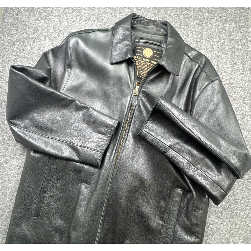 Andrew Marc New York FIRST‎ CLASS Men's Lined Leather Jacket Size XL